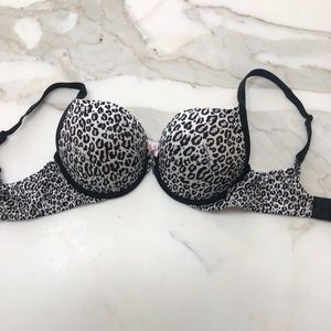 VICTORIA’S SECRET LEOPARD PRINT CONVERTIBLE UNDERWIRE BRA 34D LNC😍🥰